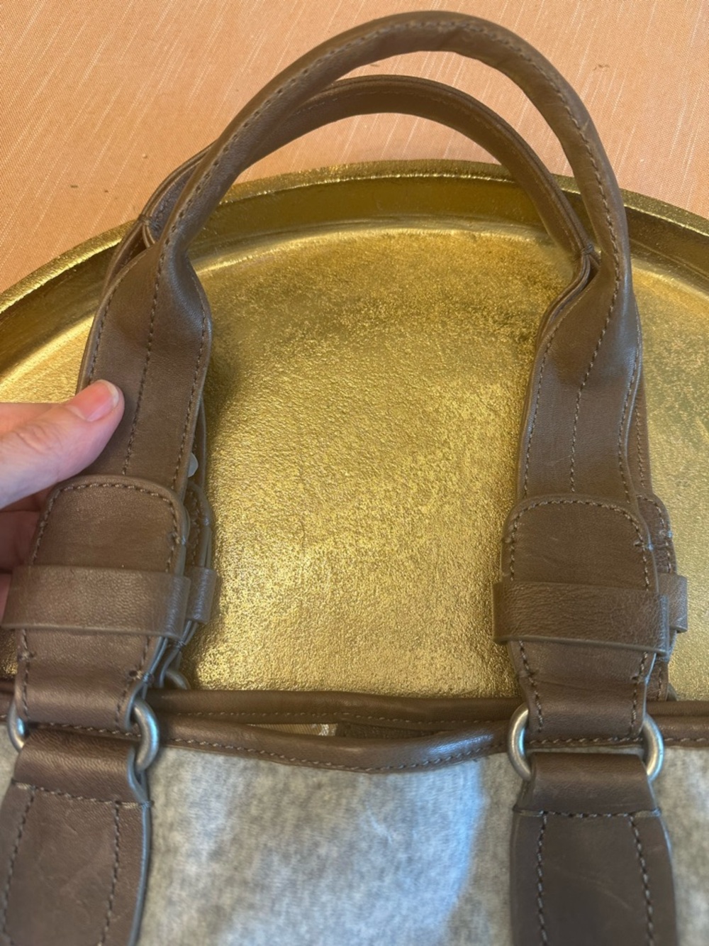 VINTAGE Y2K JUICY COUTURE VELVET VELOUR Tote Studded Logo Bag - Picture 5 of 8